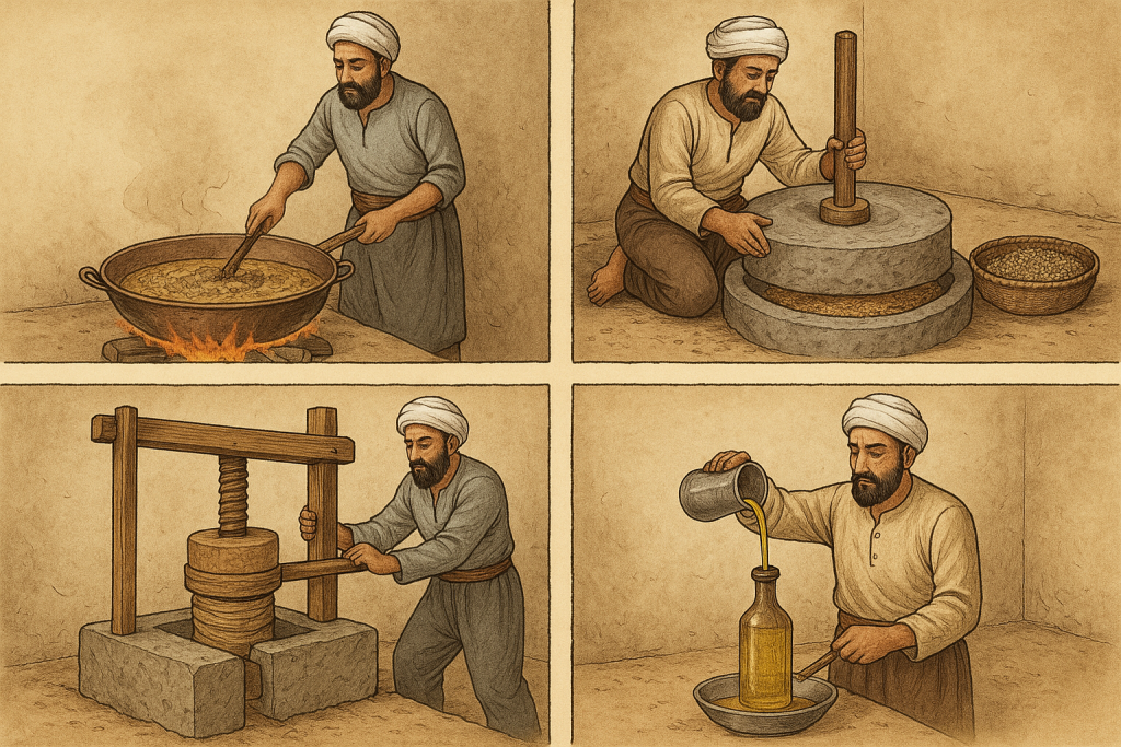 روش روغن گیری سنتی