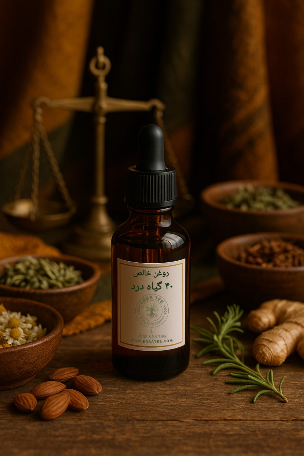 روغن ترکیبی ۴۰ گیاه درد